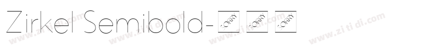 Zirkel Semibold字体转换